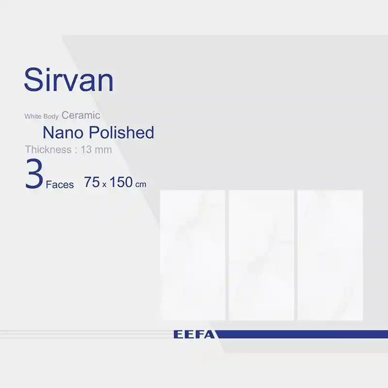سرامیک دیوار ایفا سرام مدل سیروان سایز 75 در 150