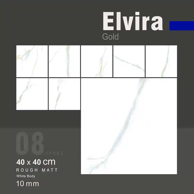 سرامیک کف سرویس بهداشتی و حمام ایفا سرام مدل الویرا گلد سایز 40 در 40