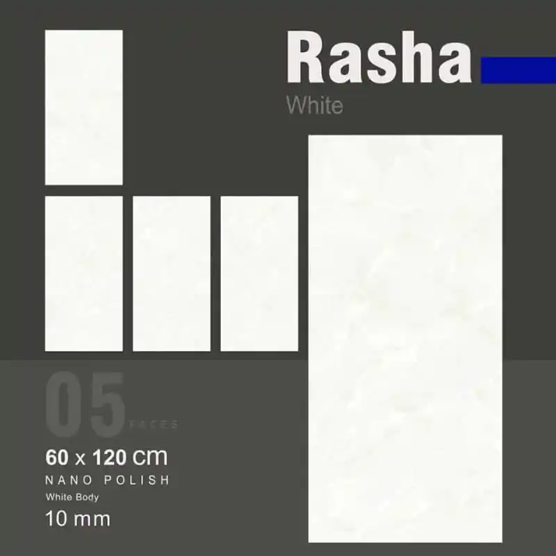 سرامیک دیوار ایفا سرام مدل راشا سفید سایز 60 در 120