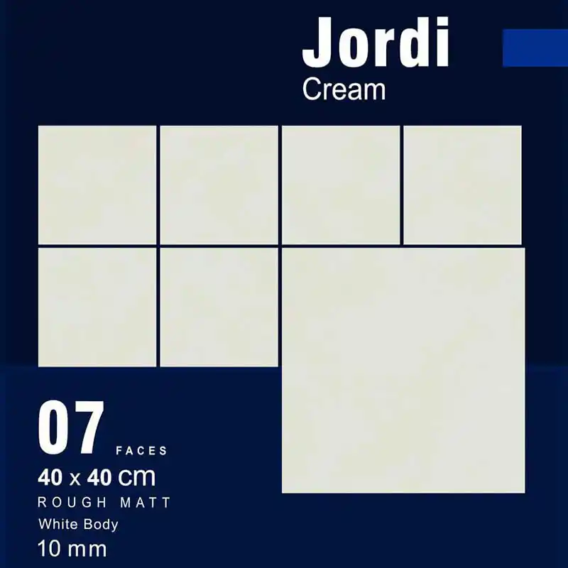 سرامیک کف سرویس بهداشتی و حمام پاناتایل مدل جوردی کرم سایز 40 در 40