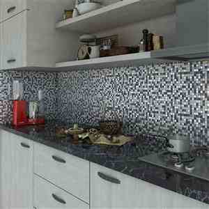 کاشی بین کابینتی ایفاسرام مدل التین تک گل کوتینگ نقره ای