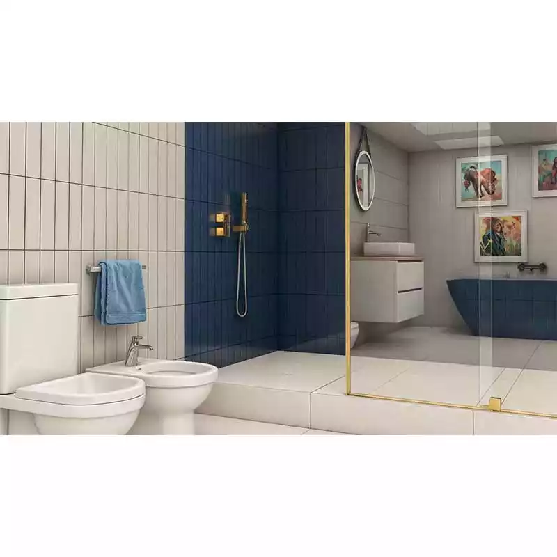 سرامیک دیوار میلان مدل مونو کالر سورمه ای سایز 60 در 120
