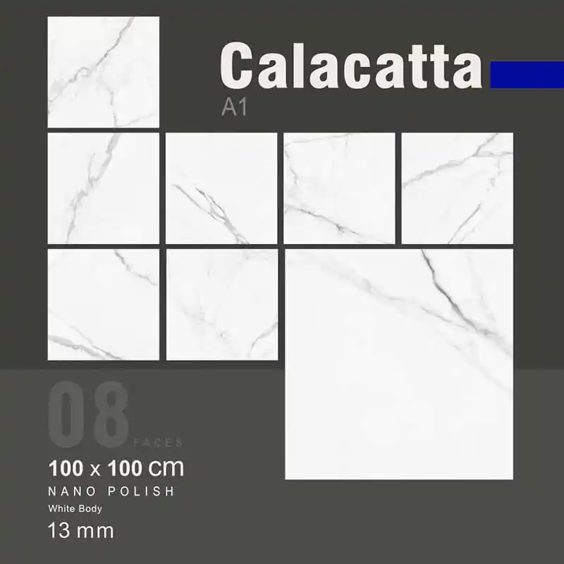 سرامکی کف ایفا سرام مدل کلکته A1 سایز 100 در 100