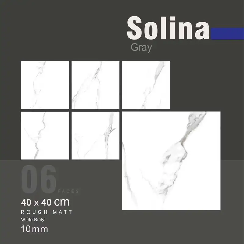 سرامیک کف سرویس بهداشتی و حمام ایفا سرام مدل سولینا خاکستری سایز 40 در 40