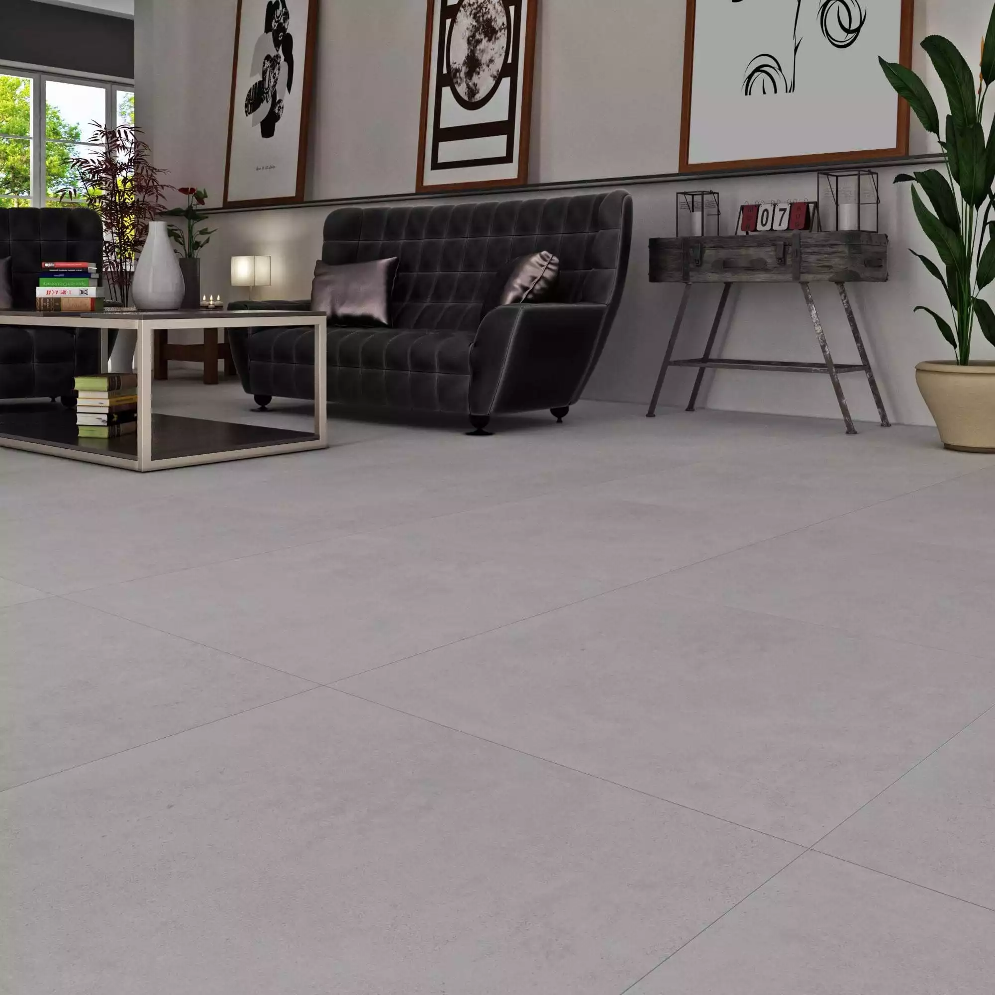 سرامیک کف ایفا سرام مدل لندن نقره ای مات ابریشمی