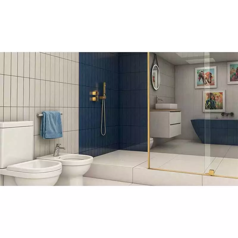 سرامیک دیوار میلان مدل مونو کالر سورمه ای سایز 60 در 120