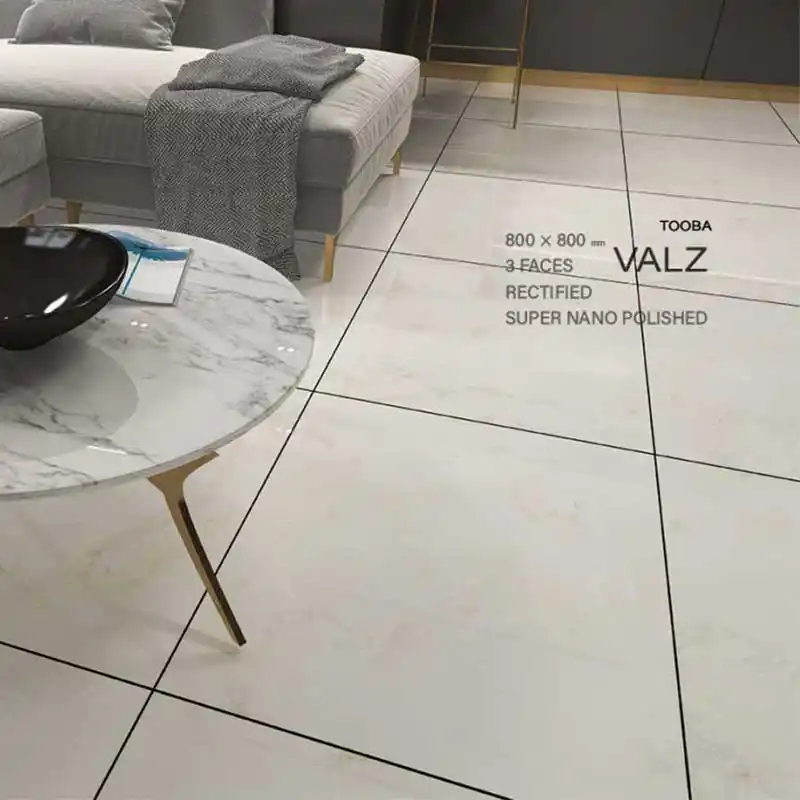 سرامیک کف ونوس مدل والز طوسی روشن سایز 80 در 80